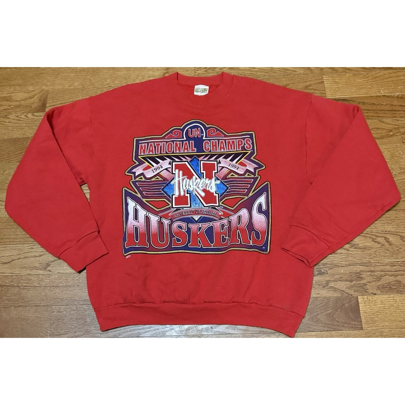 Vtg 90s Nebraska Huskers 1994 Football National Champions Sweatshirt Size Xl Usa